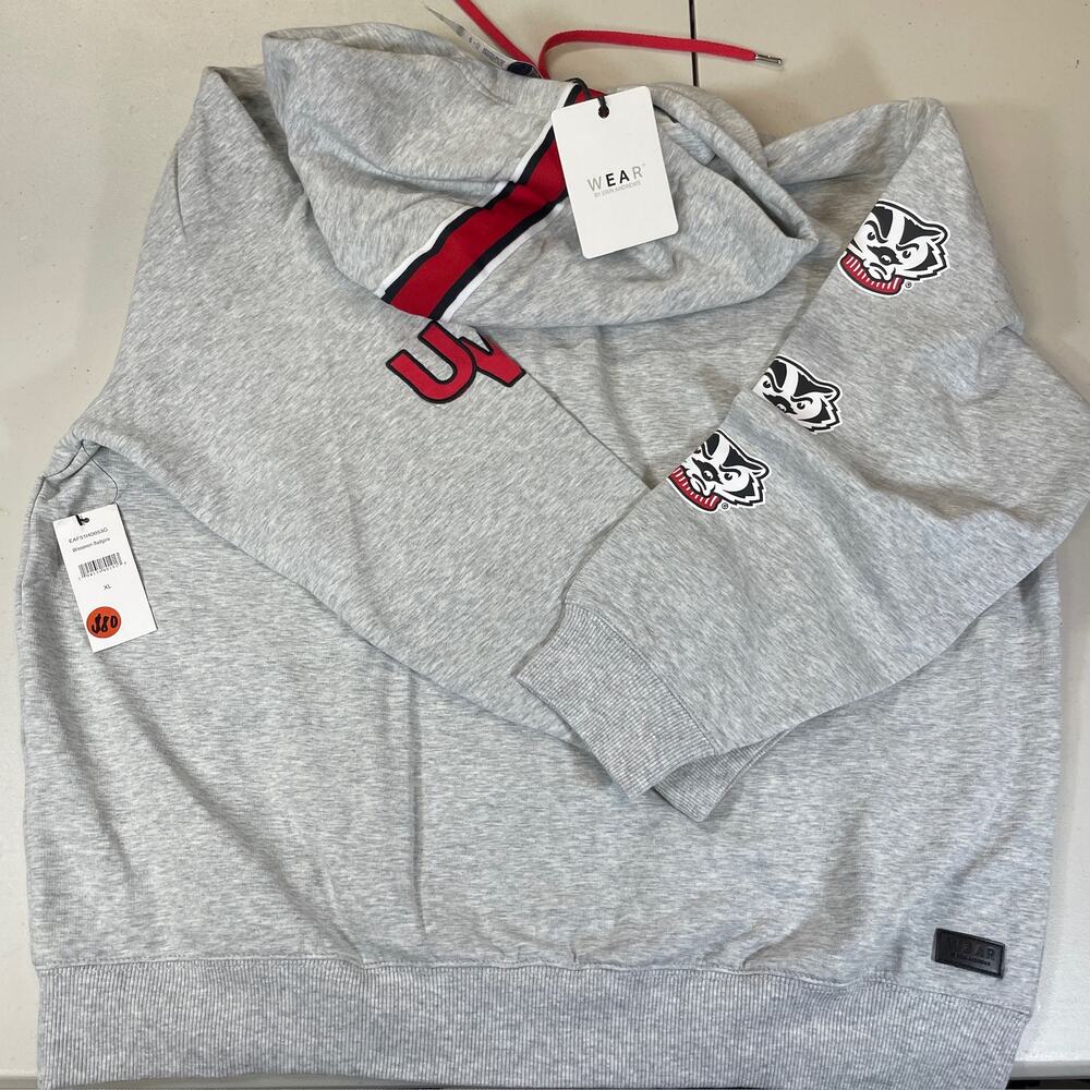 Wisconsin Badgers Wear by Erin Andrews Zip-Up Hoodie - Picture 2 of 2